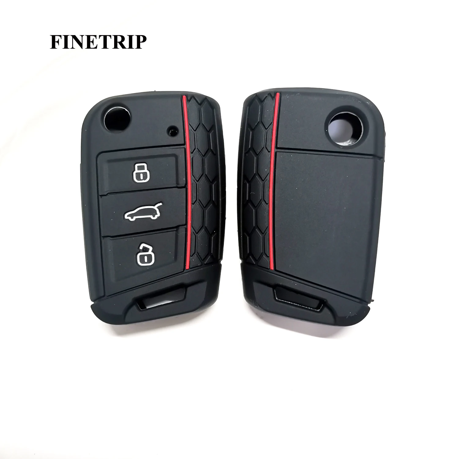 Fit For VW GOLF 7 MK7 SKODA SEAT 2014 2015 2016 3 Button Flip Key Silicone Cover FOB HULL OCTAVIA COMBI LEON IBIZA CUPTRA Case