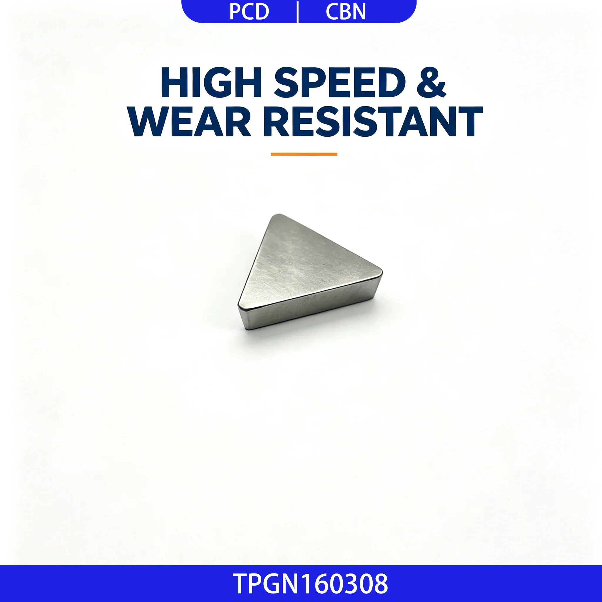 TPGN160308 CBN Triangular Indexable Precision Turning Inserts Cubic Boron Nitride CNC for Hardened Steel High Hardness Cast Iron
