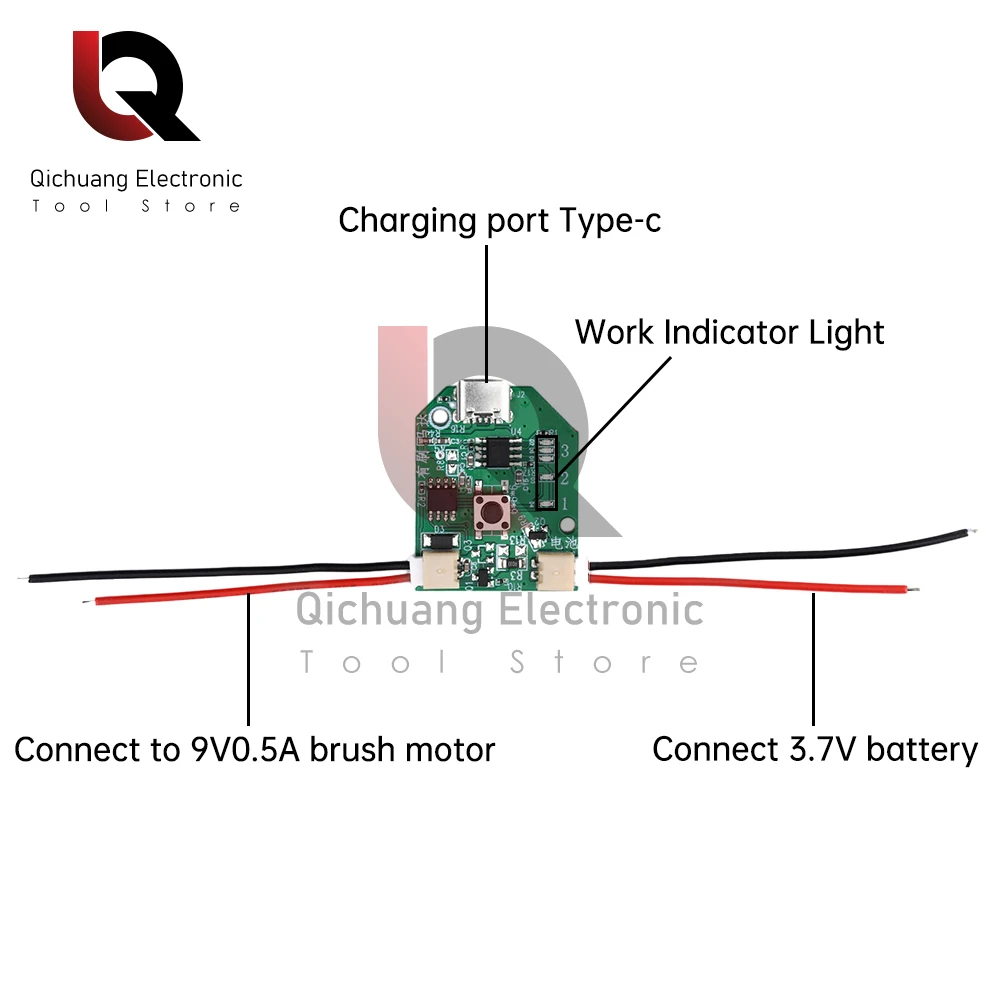 USB Type-c Charging Small Fan Board Control Board Motherboard Handheld Small Table Fan Mobile Fan Universal Board 5V 1A