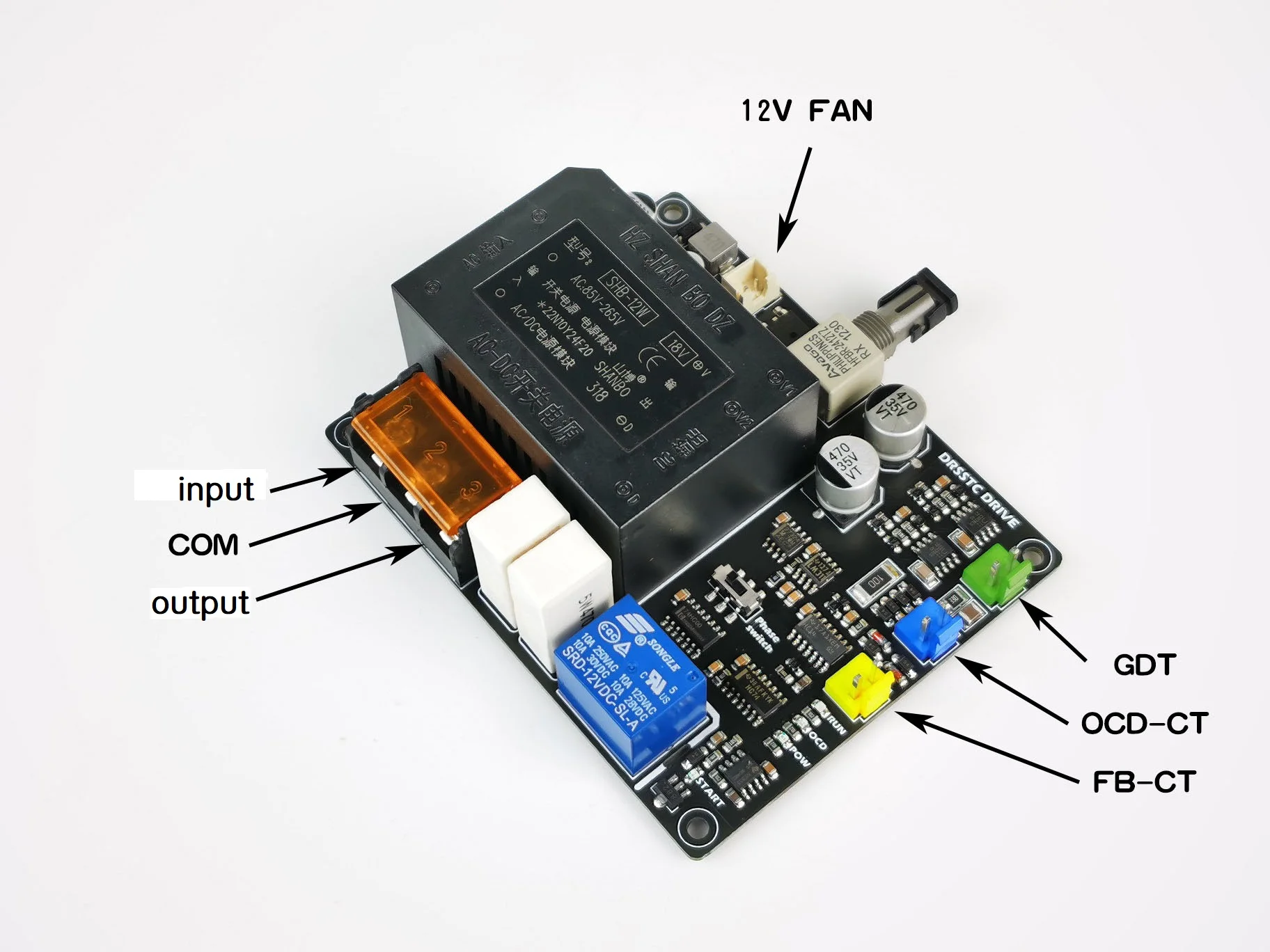 DRSSTC Tesla Coil Drive Board Arc Extinguisher Grid Drive GDT Full Bridge Inverter Module Simplified Kit