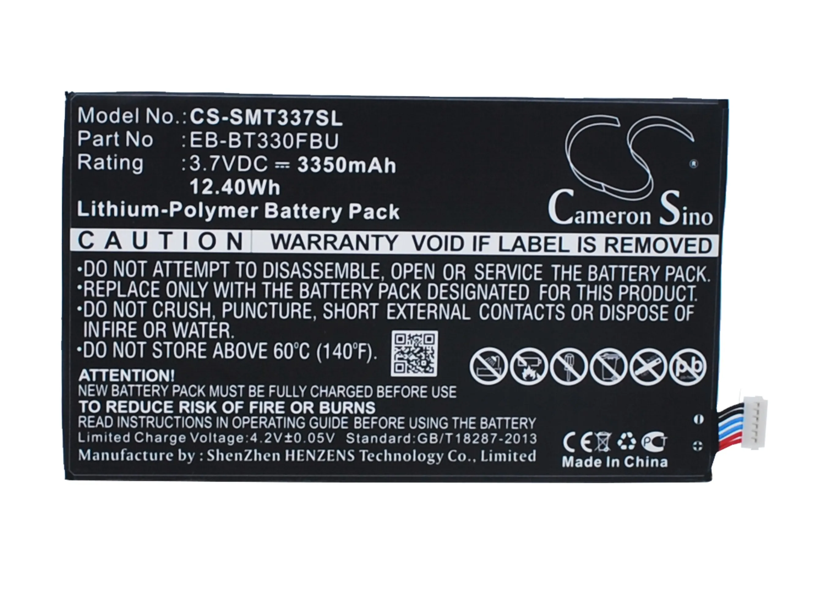 

Li-Polymer Tablet Battery for Samsung,3.7v,3350mAh,Galaxy Tab 4 8.0 Galaxy Tab4 8.0" SM-T337A SM-T337V,EB-BT330FBU