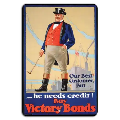 Support Victory: Buy Bonds for Our Best Customer-Aluminum-tin sign