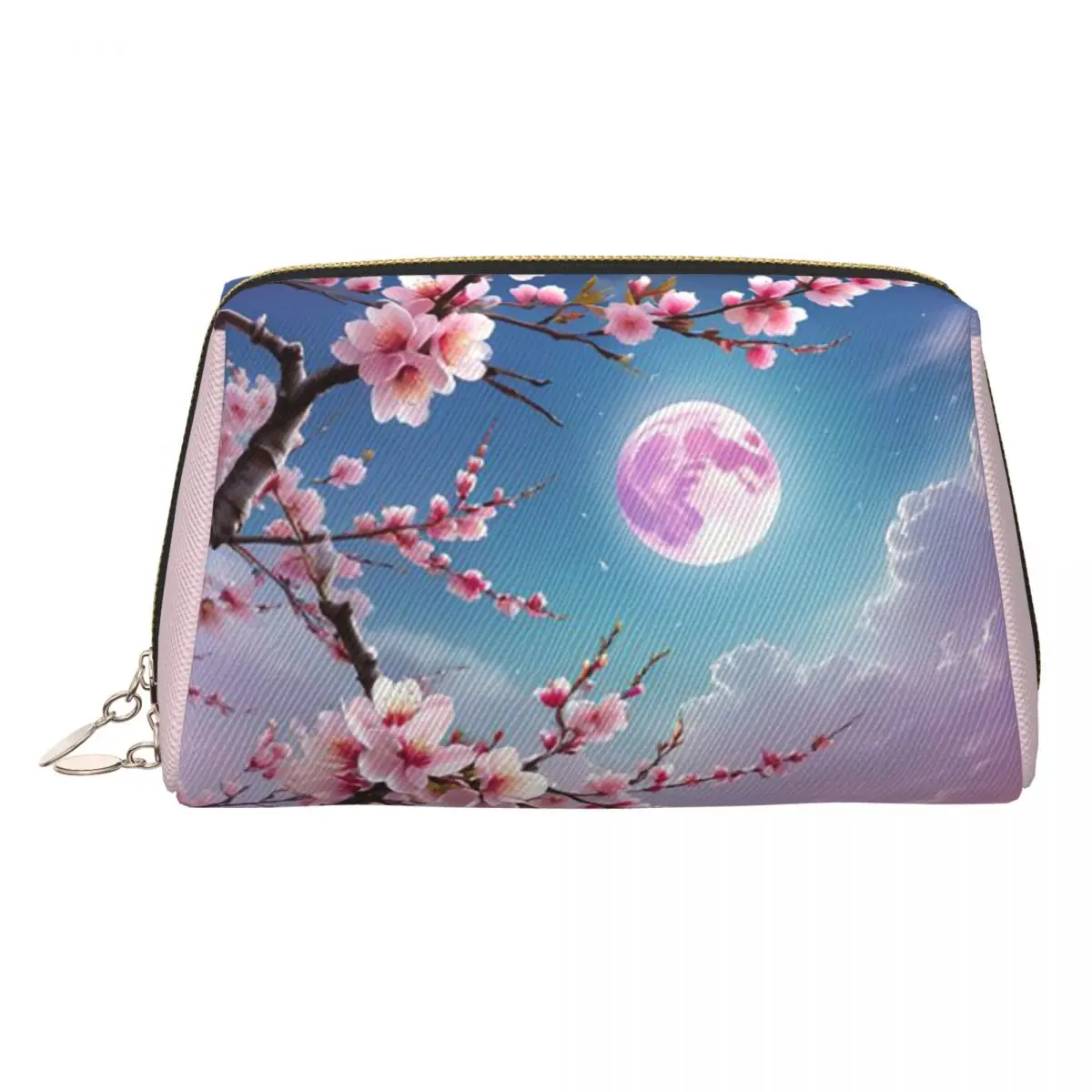 

Sakura Cherry Blossom Japanese Flowers Women Cosmetic Bag Travel Makeup Organizer Pouch Toiletry Storage Dopp Kit Box