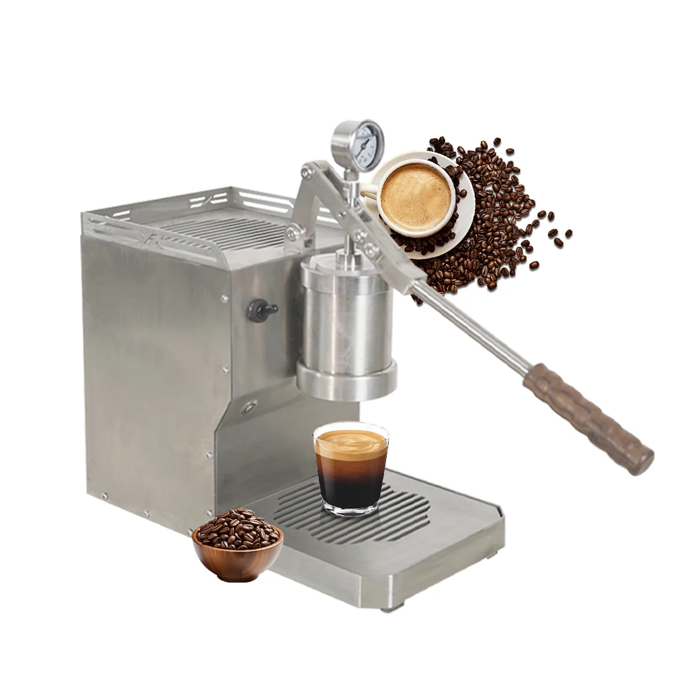 3 Boilers Pre‑Soaking Espresso Maker, Semi‑Automatic Italian 58mm Hand Press 15bar for Commercial Coffee Preparation