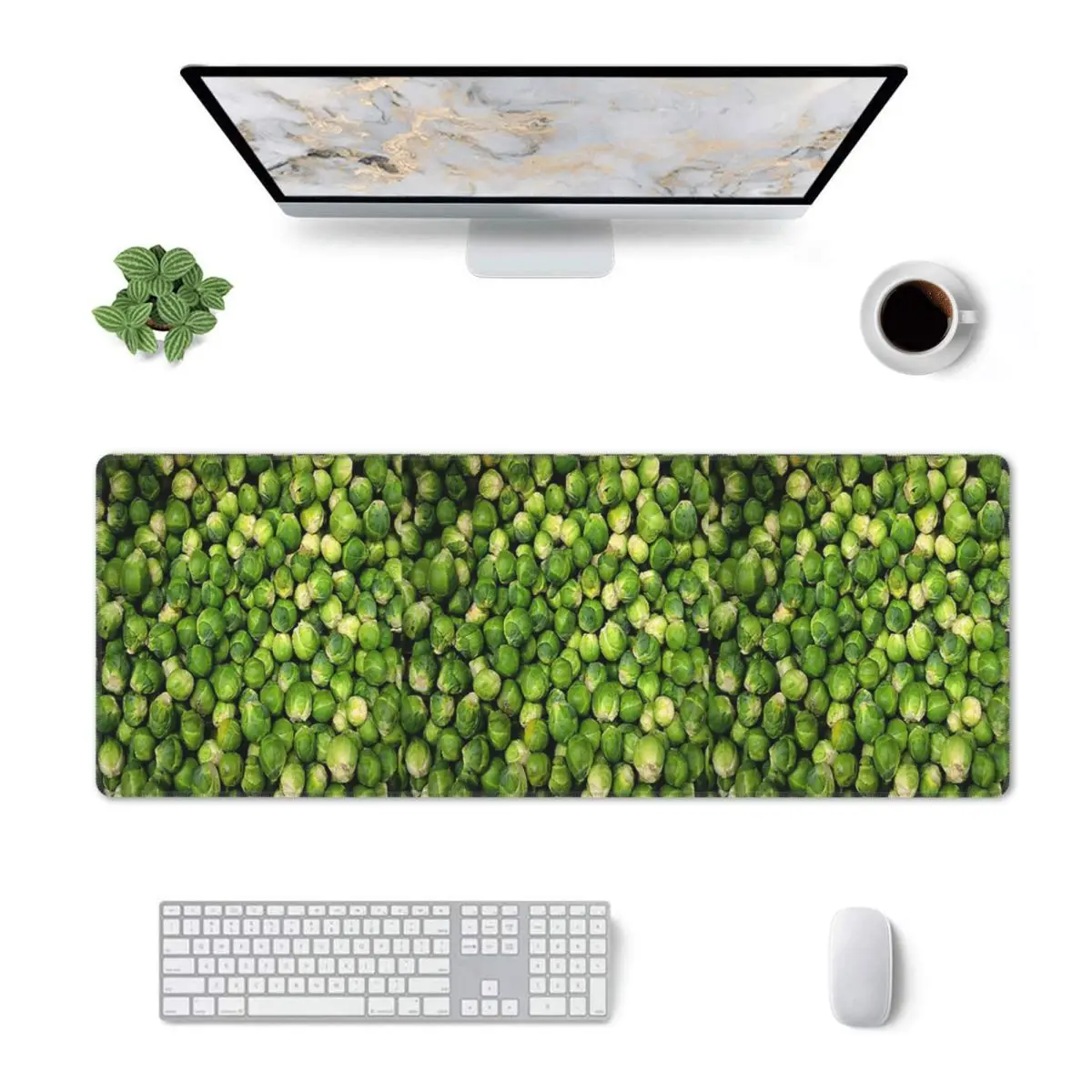 Large Mouse Pad Brussels Sprouts Novelty Gamer PC Laptop Mats Keyboard Carpet Computer Gaming Office Accessories Desk Mat