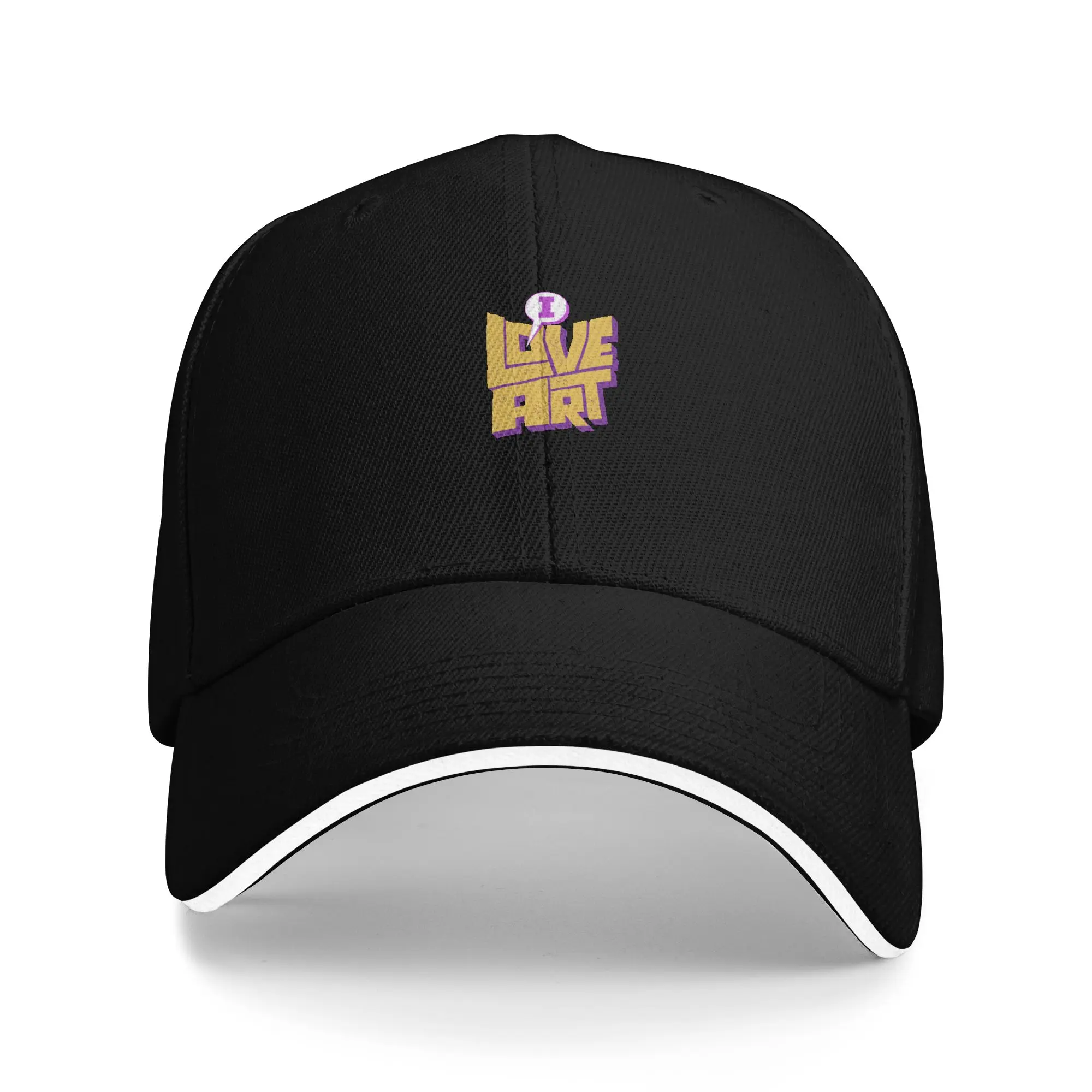Hot Sale I Love Art Baseball Cap  Breathable Visor  Sunshade Activity Visor