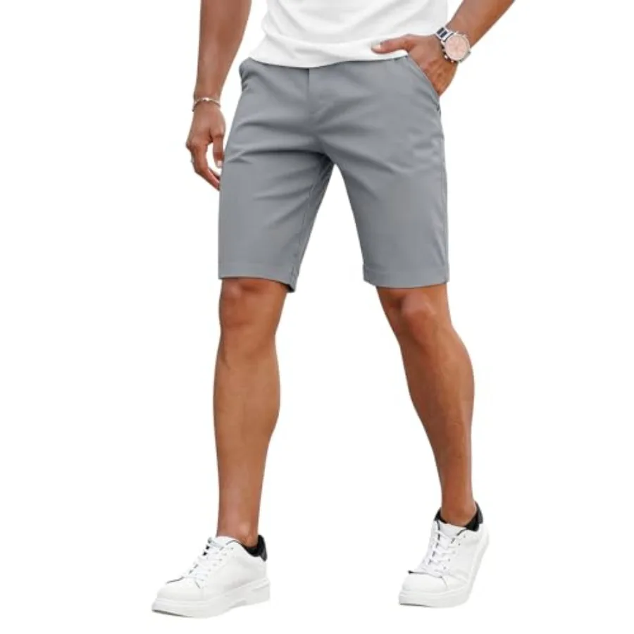 

Мужские шорты GINGTTO Slim Fit, 9-дюймовый шов, эластичные шорты-чинос