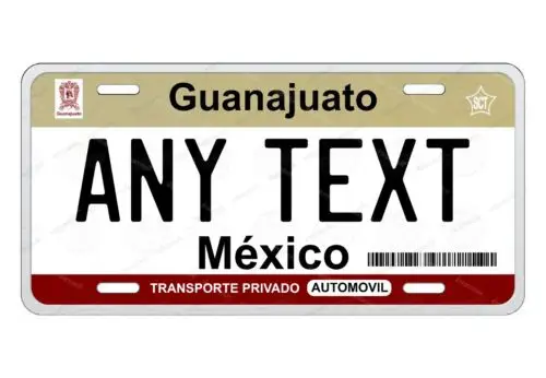 Guanajuato Mexico Gold Personalized Metal License Plate Auto ATV Car MOPED bike Aluminum