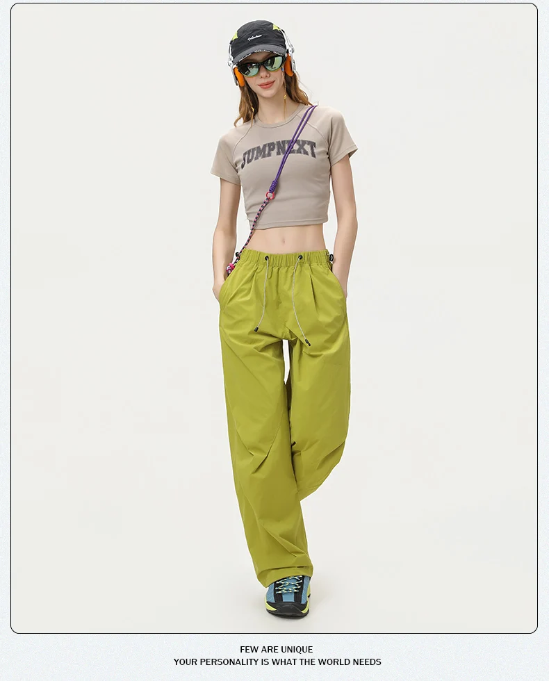 CHRLCK Women's Quick Drying Hiking Pants Spring Summer Fashion Cargo Pants Loose Fishing Camping Cycling Trekking Trousers
