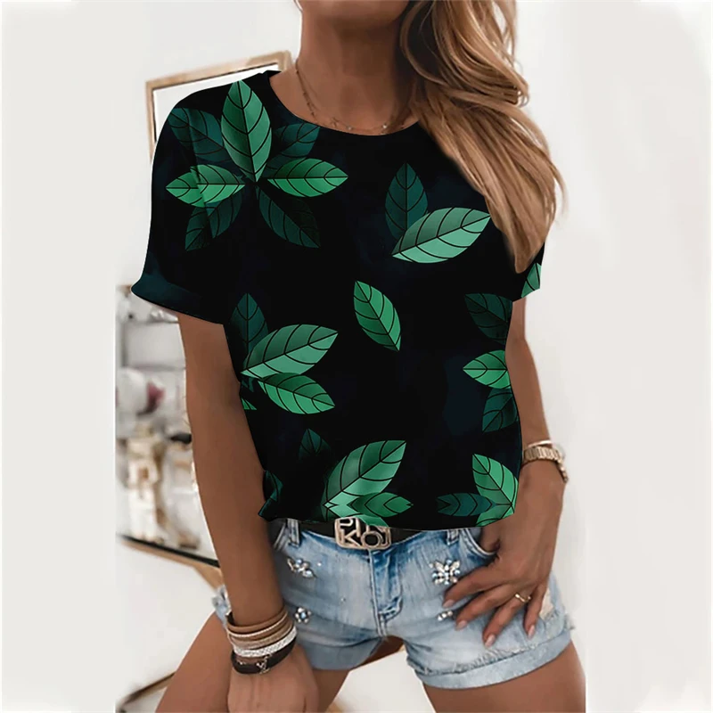 Female Clothing Printed Women\'s T-Shirt Oversized T-Shirt Youthful Women Clothing Animal Short Sleeve Tees Shirts And Blouses