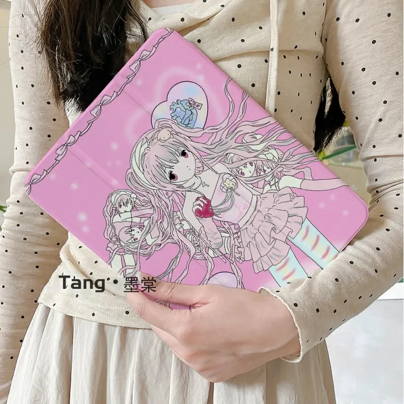 

Чехол-подставка INS Anime Angel Girl Y2K для планшетов iPad Pro 11, 13 (M2, M4, M3), 9.7, 10.2 (5/6-го поколения), 7/8/9 (10-го поколения), 11 (11-го поколения), Mini 6, 7, Air 3, 4, 5, 6