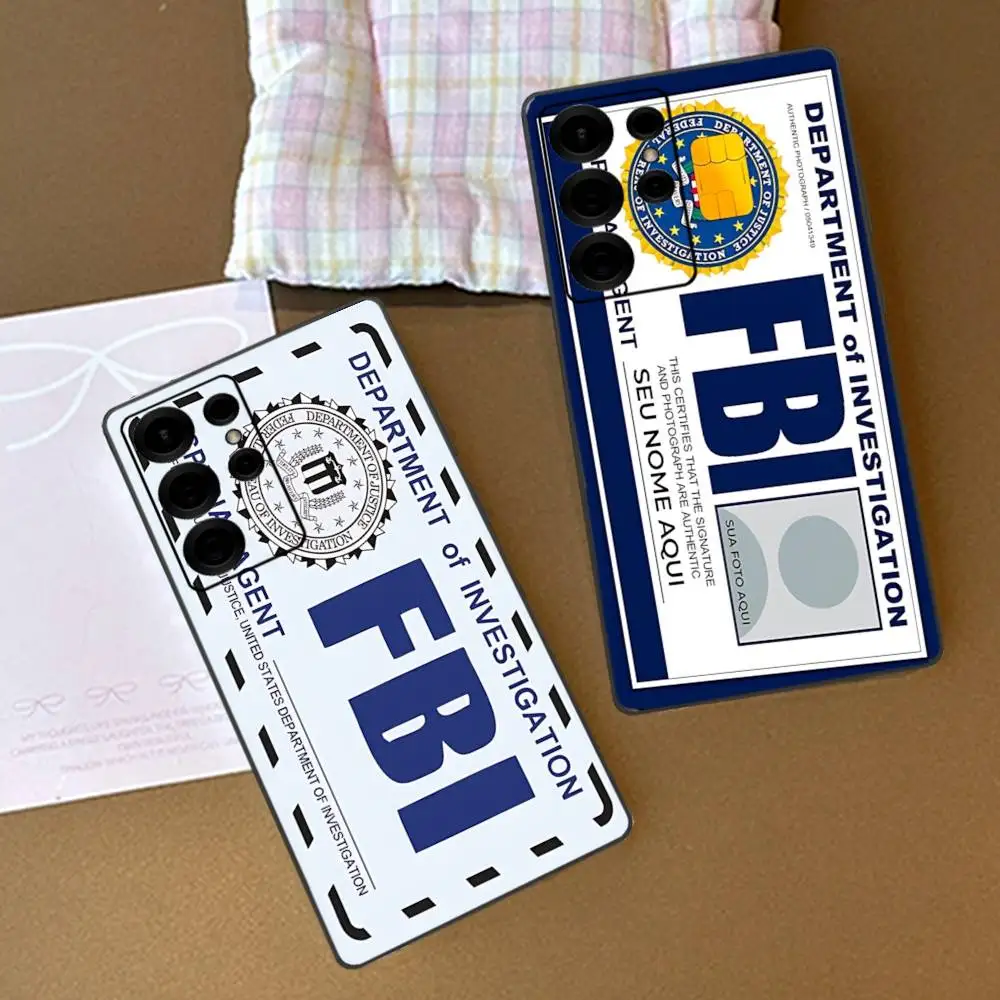 Funda para Teléfono Loyalty Integrity America F-B-I Courage para Samsung S 24 Fe 25 Ultra Plus 20 Lite 21 30 22 23 24 22 Ultra 5G