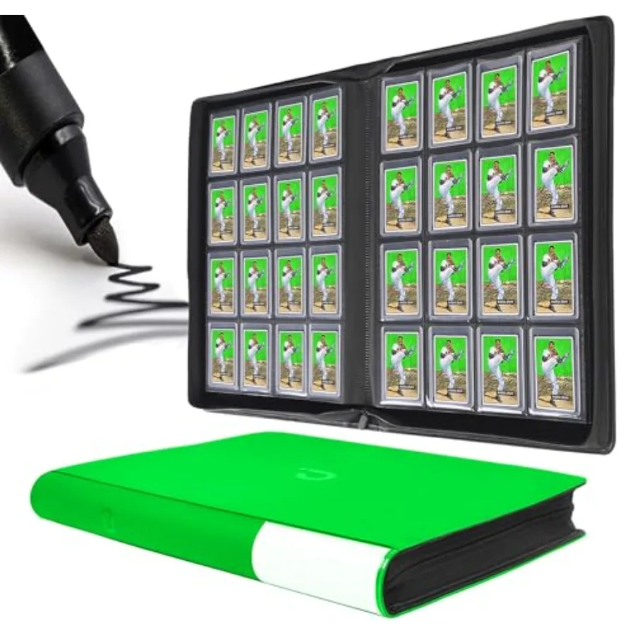 

Top Loader Binder Holds 640 Cards - 16-Pocket Top Loader Binder for 3" x 4" Rigid Card Holders for Trading Cards or Sports Card