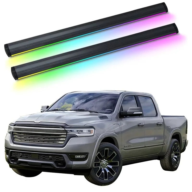 

LED Colorful Lighting Electric Power Running Board Electric Side Steps for Dodge RAM TRX 1500 2500 2010-2025