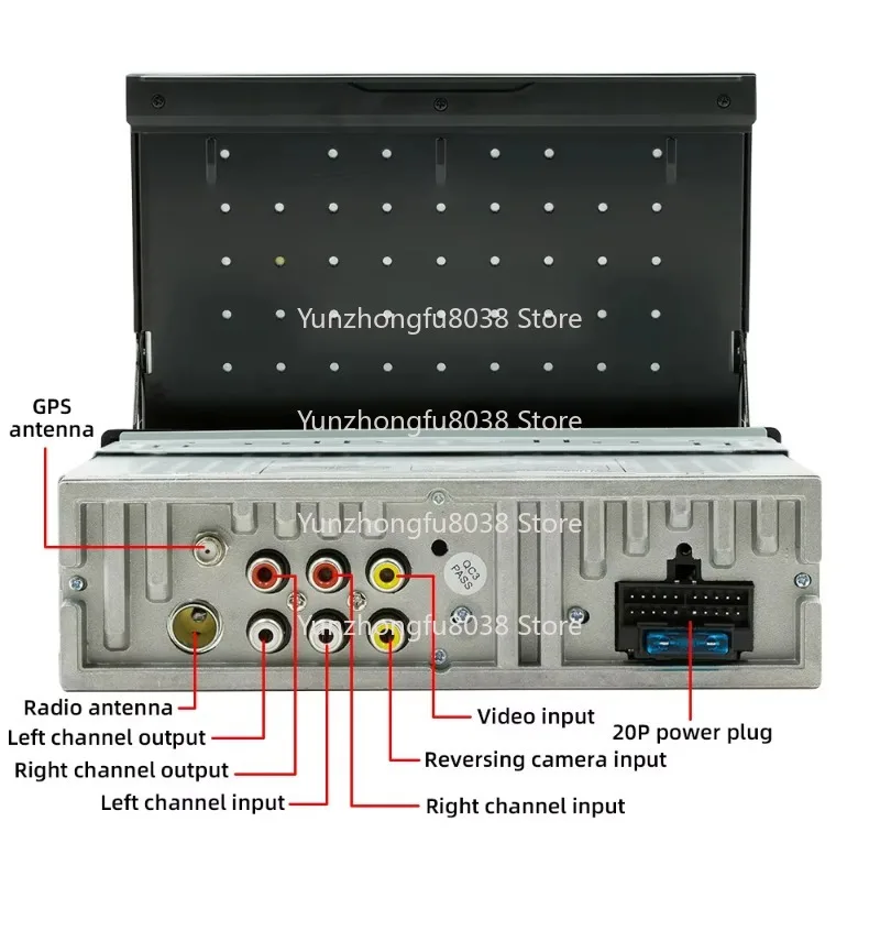 Android 13 Car Radio Retractable High Definition Screen Automotive Electronics 1+32G/2+64G WiFi Positioning System Navigation
