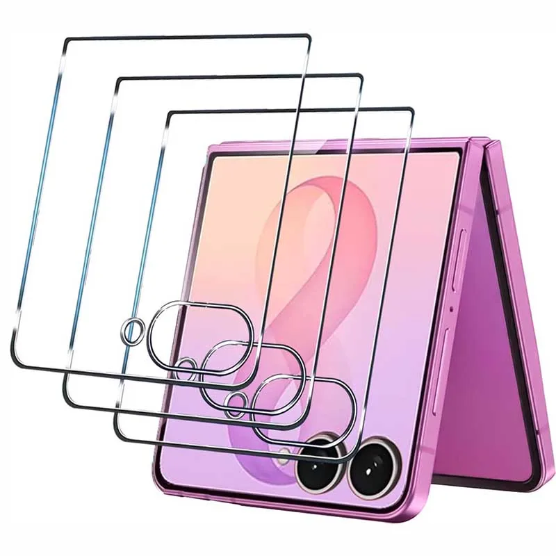 1-3 Stück HD Klar gehärtetes Glas für Samsung Galaxy Z Flip8 ZFlip7 Z Flip 8 Displayschutz 9H Frontschutz aus gehärtetem Glas