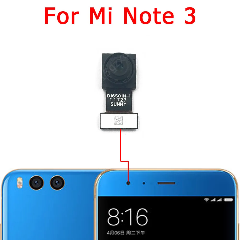 Front Camera For Xiaomi Mi Mix 2S Note 10 Pro Play A1 A2 Lite A3 Max 2 Selfie Facing Frontal Camera Module Spare Parts