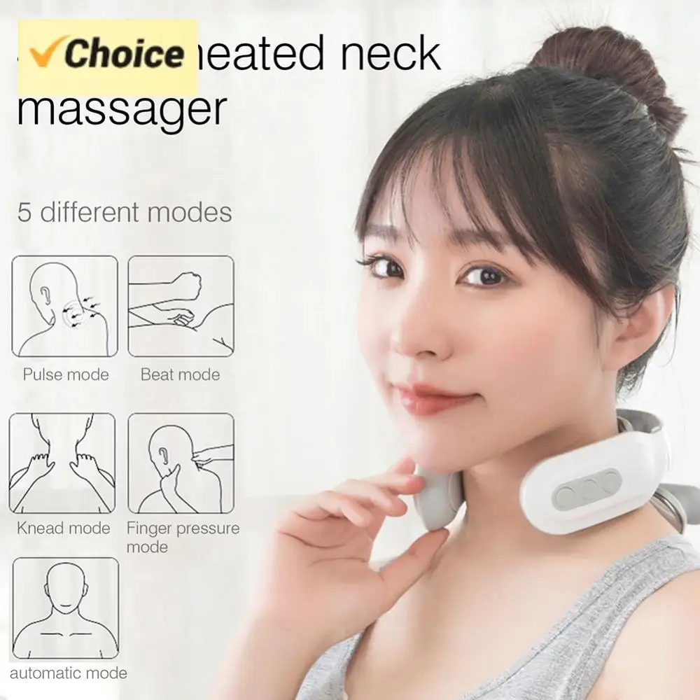 

4-head Cervical Massager USB Rechargeable Electric Neck Massager with Heat Gift for Men & Women