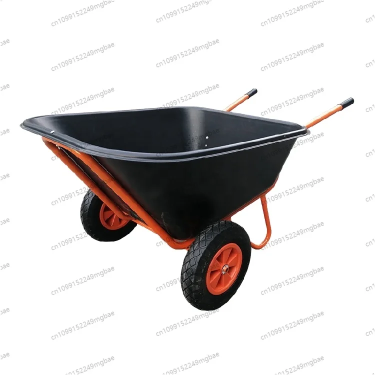 

New Design Two Wheel Plastic Tray Industrial Heavy Duty Construction Wheelbarrow