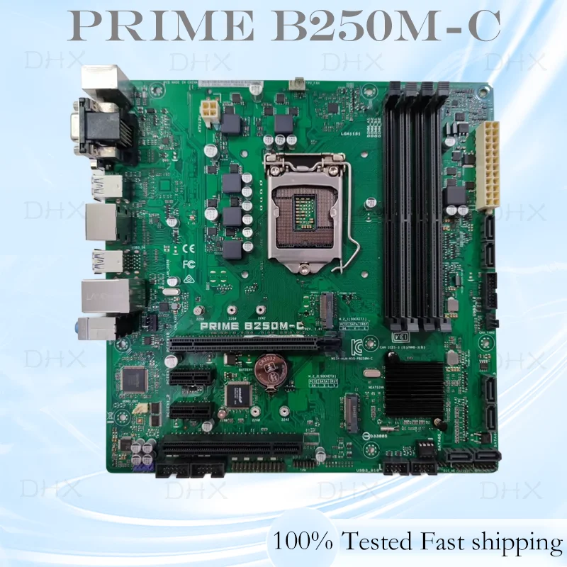 LGA 1151 DDR4 For Asus PRIME B250M-C Motherboard Micro ATX Mainboard Support 6/7th 64GB 100% Tested Fully Work be Fast Ship DH