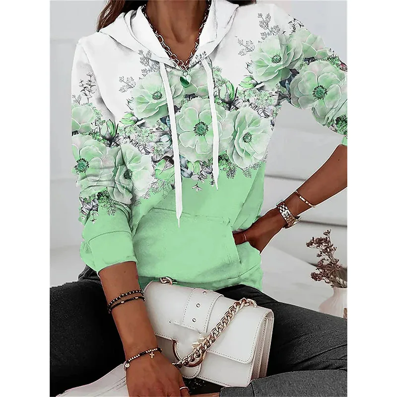 Flower Floral 3D Print Hoodies Women Men New Streetwear Casual Hoodie Oversized Pullovers Hooded Sweatshirts Kids Tops Clothing