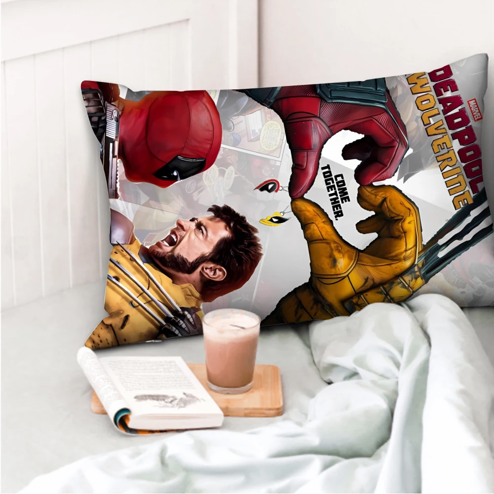 Deadpool Wolverine Cool Long Pillowcase Living Room Bedroom Bedding Pillow Case Decoration Pillows Covering Kids Room Ornament