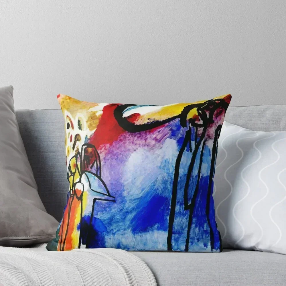 

Improvisation 19 Wassily Kandinsky Abstract Art Throw Pillow christmas supplies home decor items Plaid Sofa pillow
