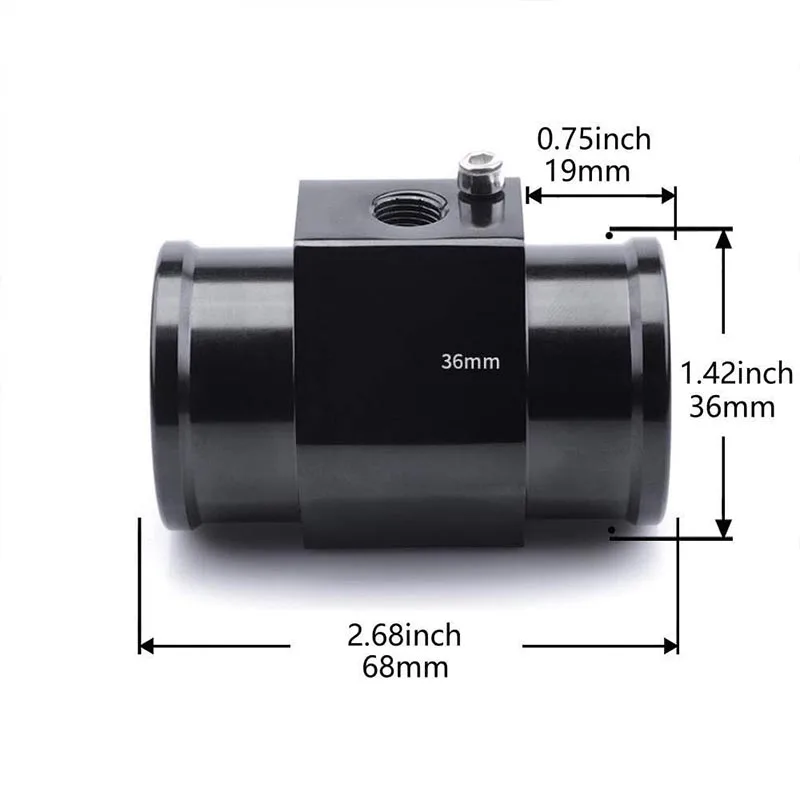 2-in-1 LCD Wassertemperatur- und Spannungsmesser für Auto und LKW mit 1/8NPT Sensor und Drei-Wege-Anschluss 12V/24V – Detail 6