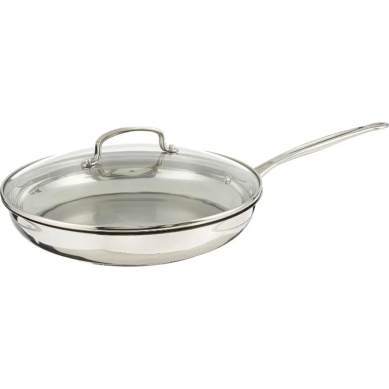 Cuisinart 12 Inch Skillet with Glass Cover, Chef's Classic Collection, 722-30G