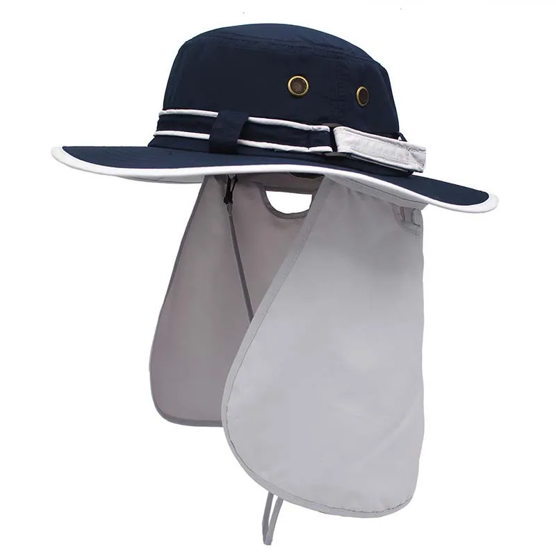 Summer Sun Hat Men Women Multi-Functional UV Wide-Brimmed Fisherman Hat Women Neck Protection Riding Hunting Hat