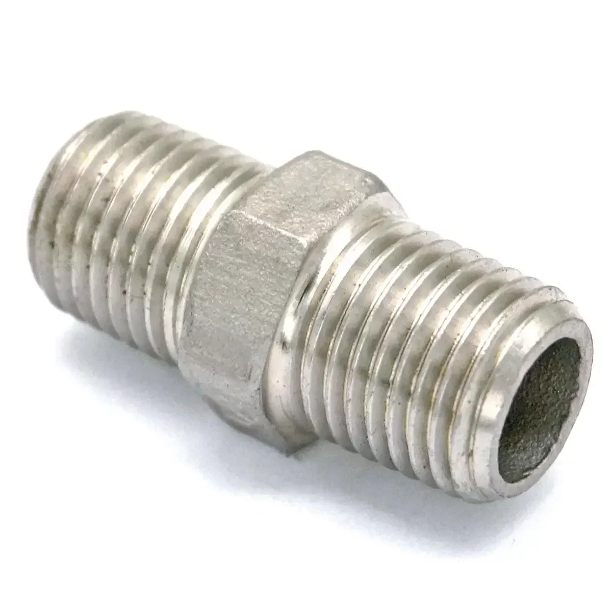 1/4 "BSPT pria benang Hex Nipple Union 304 Stainless pipa Fitting konektor Coupler air minyak udara 143 PSI