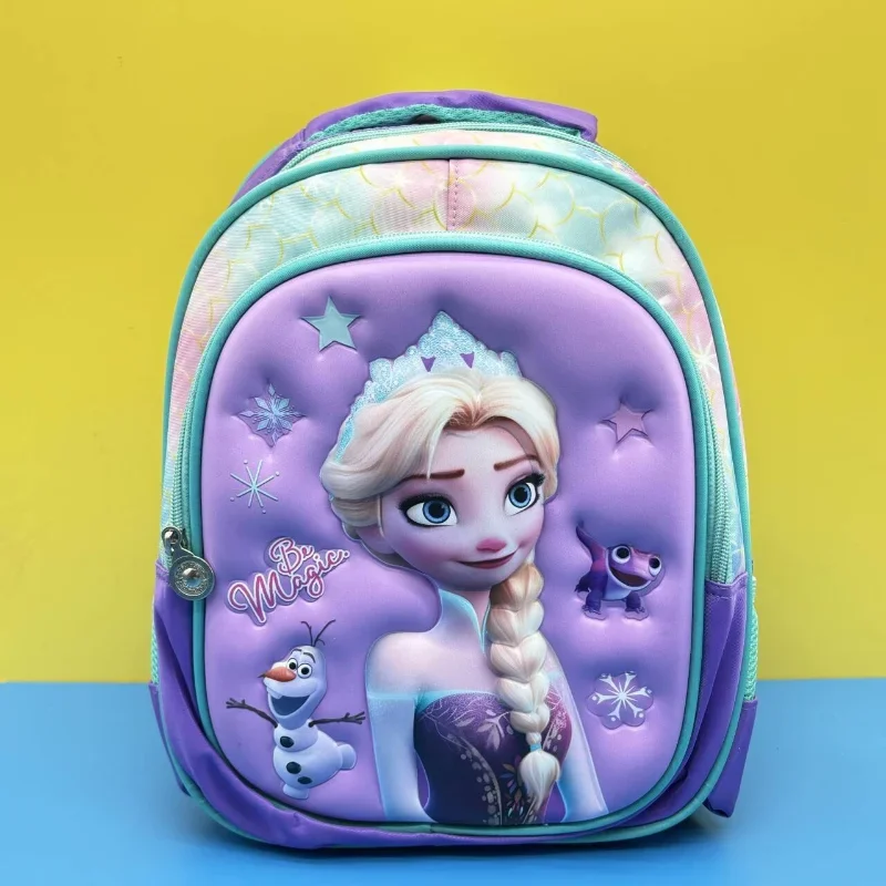 Disney's new animation Frozen cartoon Princess Elsa pattern student schoolbag trendy versatile fashion ridge backpack