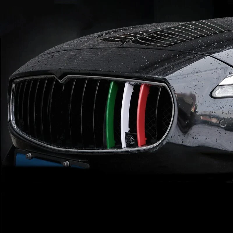 

For 2014 2015 2016 2017 for Maserati Ghibli ABS Car-styling Front Grille Grills Trim Strips Cover Performance Decoration Sticker