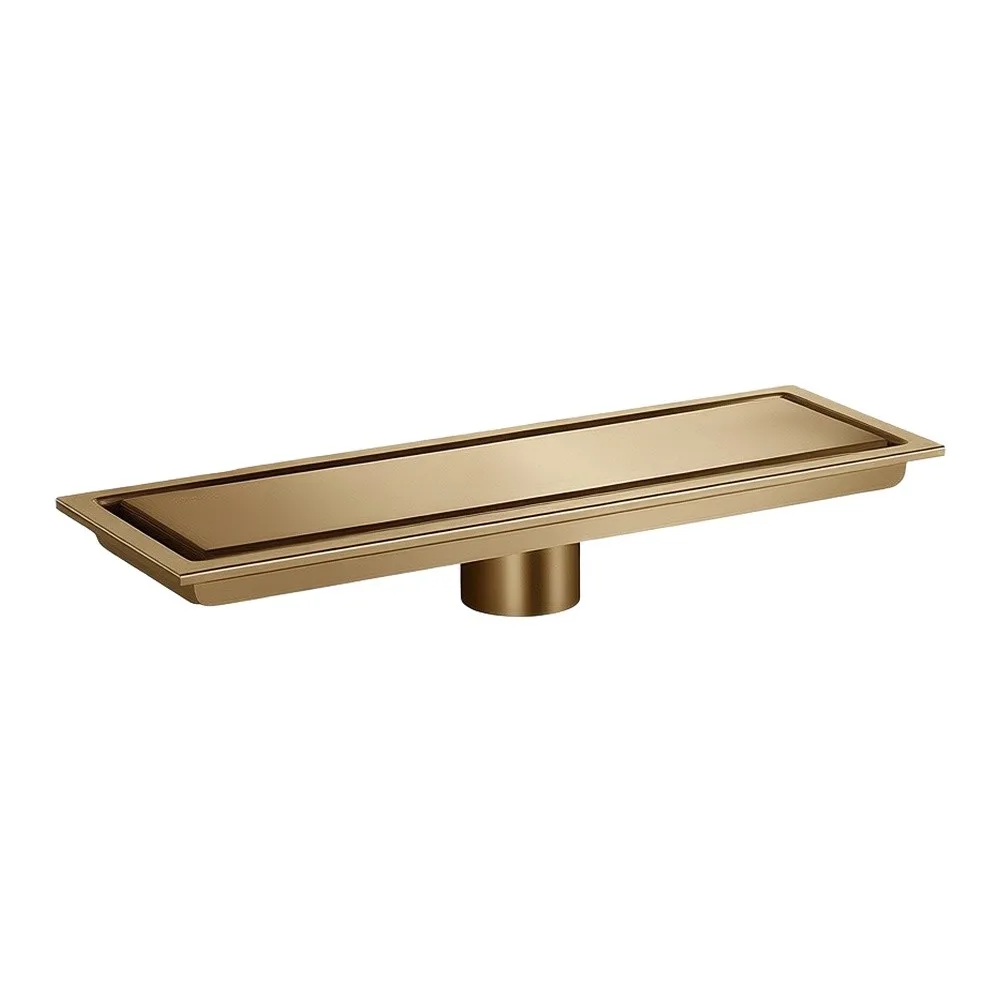 Rectangular Shower Drain with Central Outlet Design for Efficient Drainage in Bathrooms Balconies Hotels and Gyms