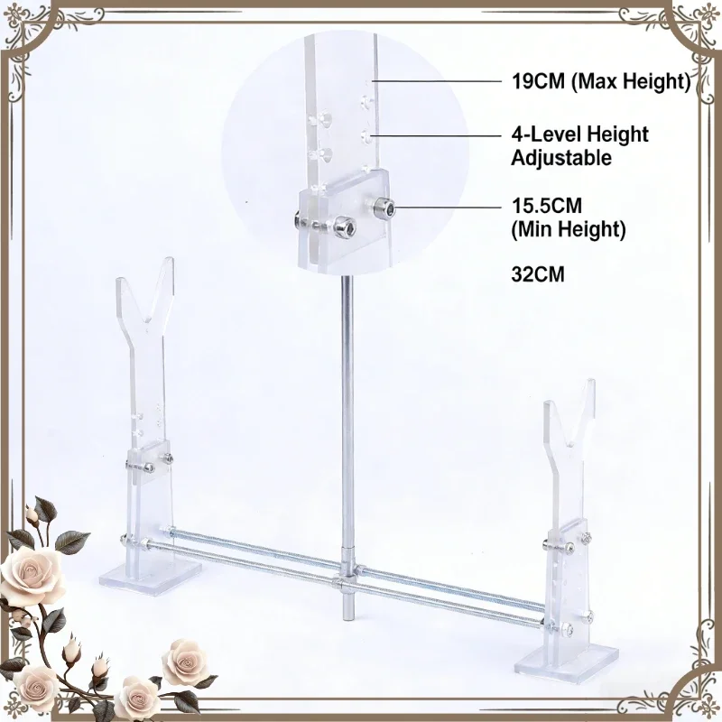 Clear Acrylic Display Bracket for Handheld Ornament Models Adjustable Display Rack Desktop Collectibles Storage Holder