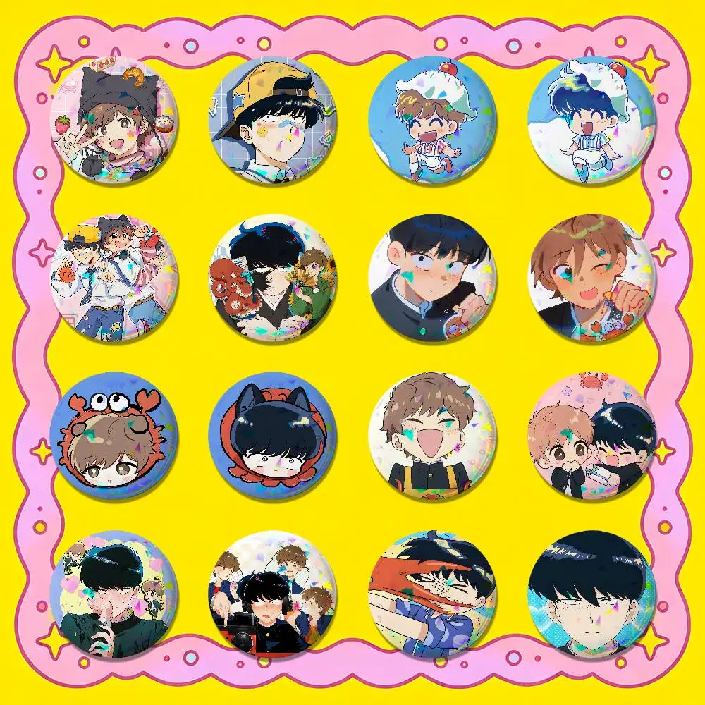 For Okuto Aiki Hirose Go For It Nakamura Kun Enamel Pin Badge Round Metal Button Brooch Backpack Ita Bag Pins Gift Custom
