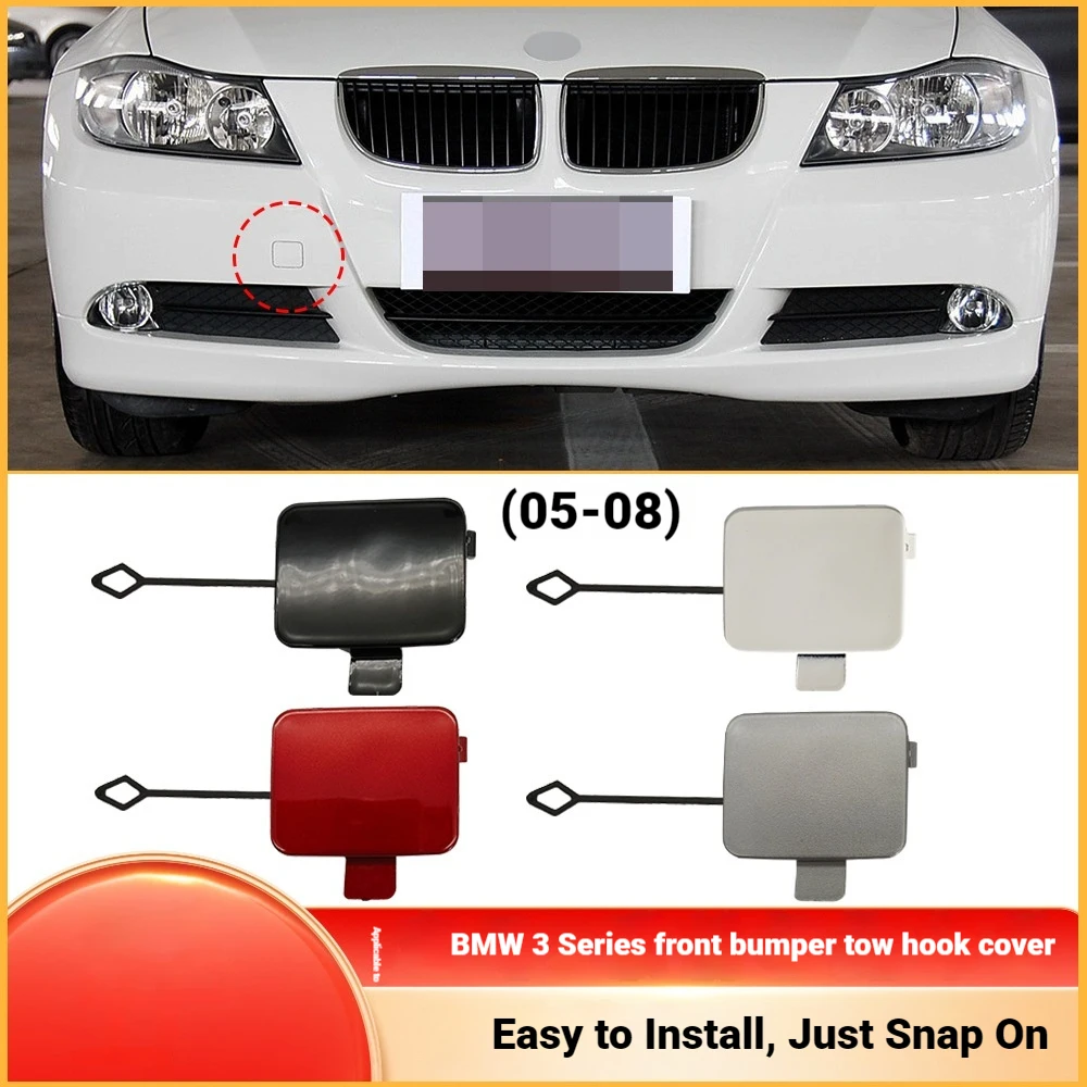 For 05-08 BMW 3 Series E90 Front Bumper Trailer Cover Traction Hook Hole Cover 51117167575