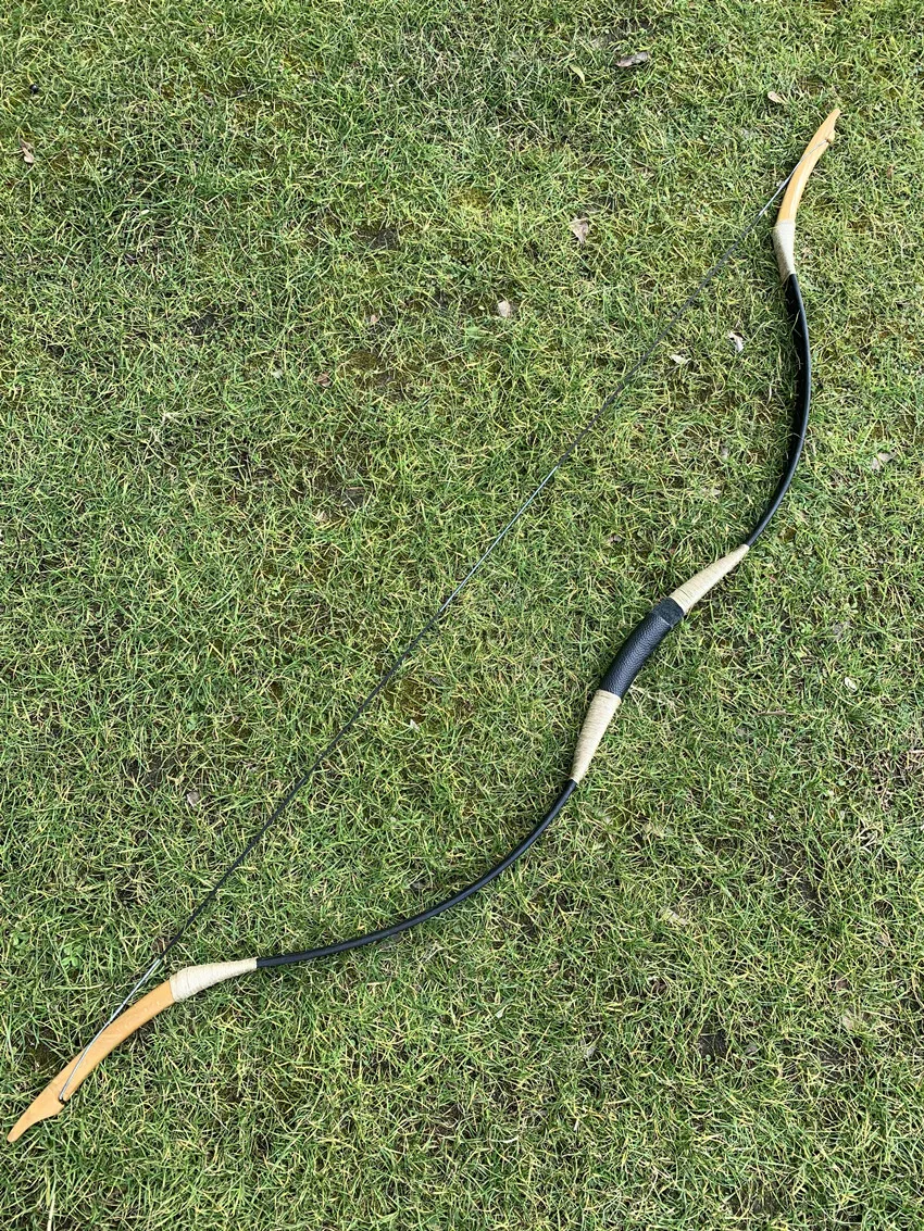 

20-60lbs Traditional Recurve Bow Practice Archery Hunting Handmade Wooden Longbow made by hands