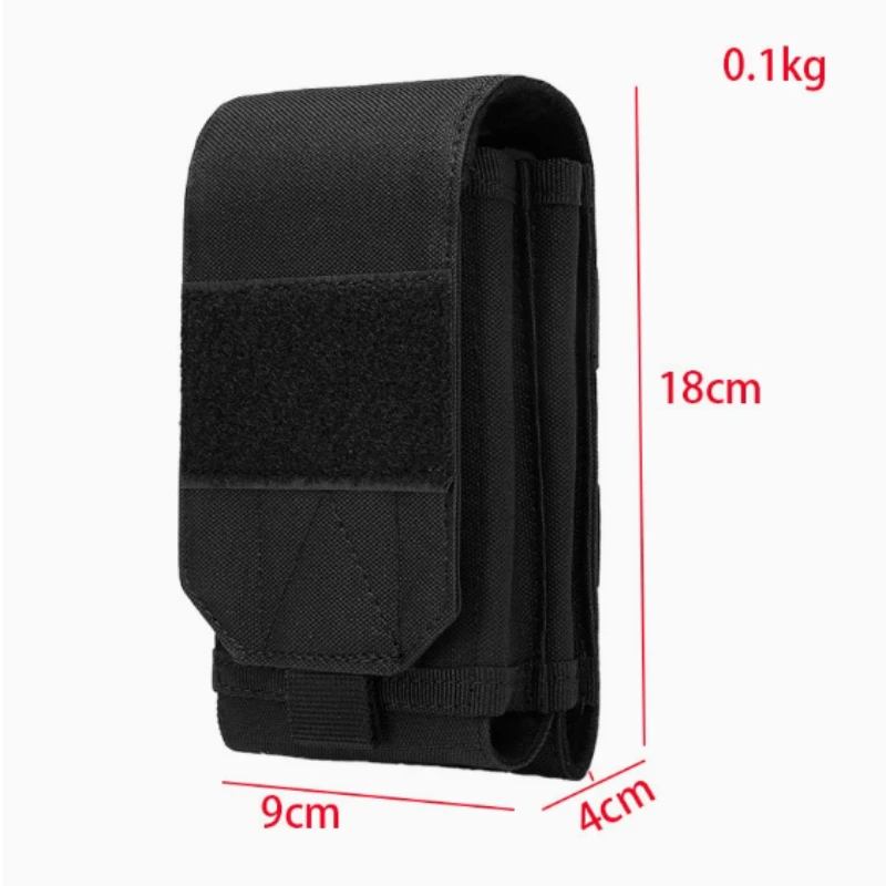Tactical Double Layer Phone Bag MOLLE Belt Waist Bag Men Outdoor EDC Storage Pouch Utility Carry Bag