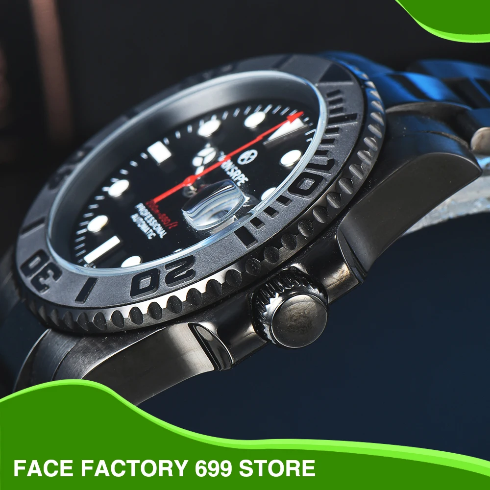

PARNSRPE - Luxury 40mm Celebrity Men's Watch Automatic Mechanical Watch Calendar Magnifier Window NH35 Movement