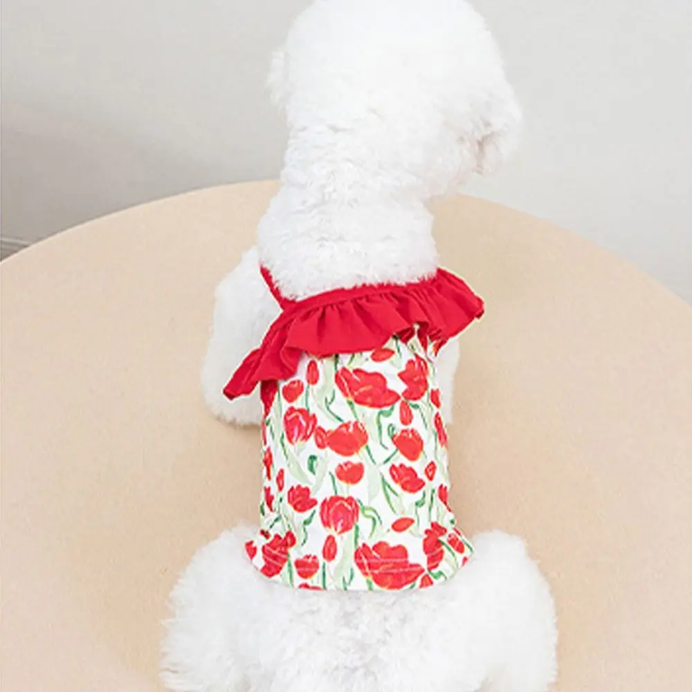 

Pet Supplies Cartoon Pattern Pet Summer Clothes Soft Breathable Pet Princess Dresses Thin Design Dog Swimsuit Summer
