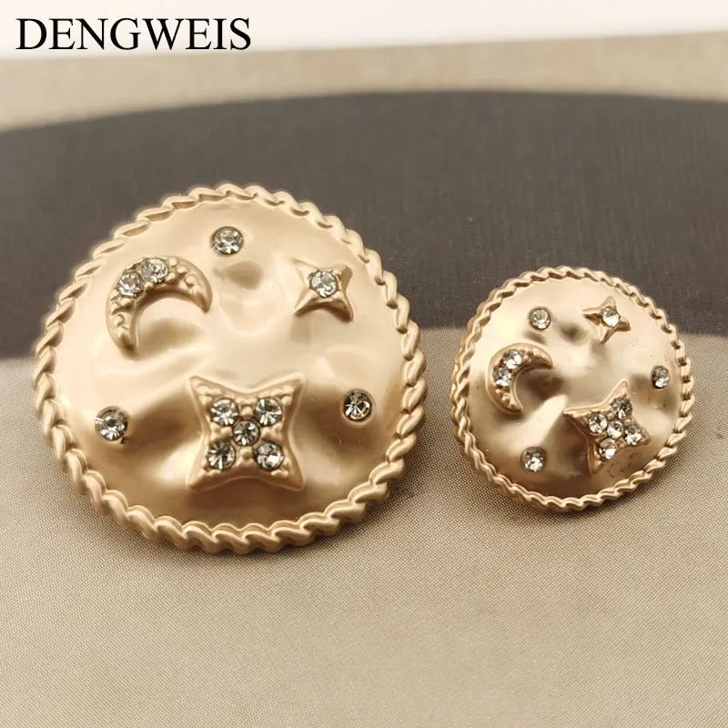 Super stilvolle Strass steine Monds tern dekorative Knöpfe für Kleidung Mantel Zubehör handgemachte DIY Dekoration Näh knöpfe 6 stücke – Detail 2