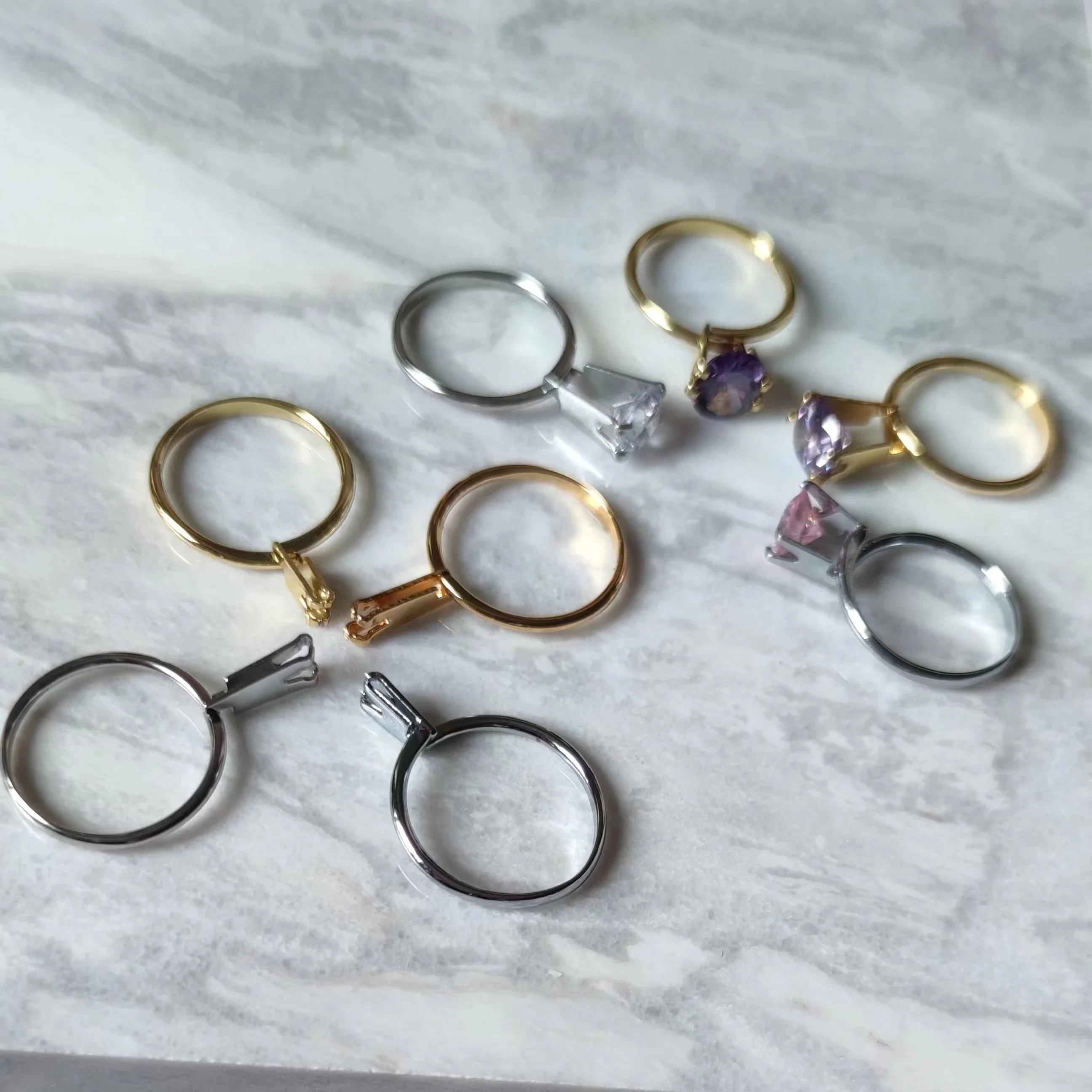 Spring Type Round Ring Stone Gemstone Tweezers Four Claw Diamond Tweezer Ring Setting Diamond Meson Claw Jewelry Tool Equipment