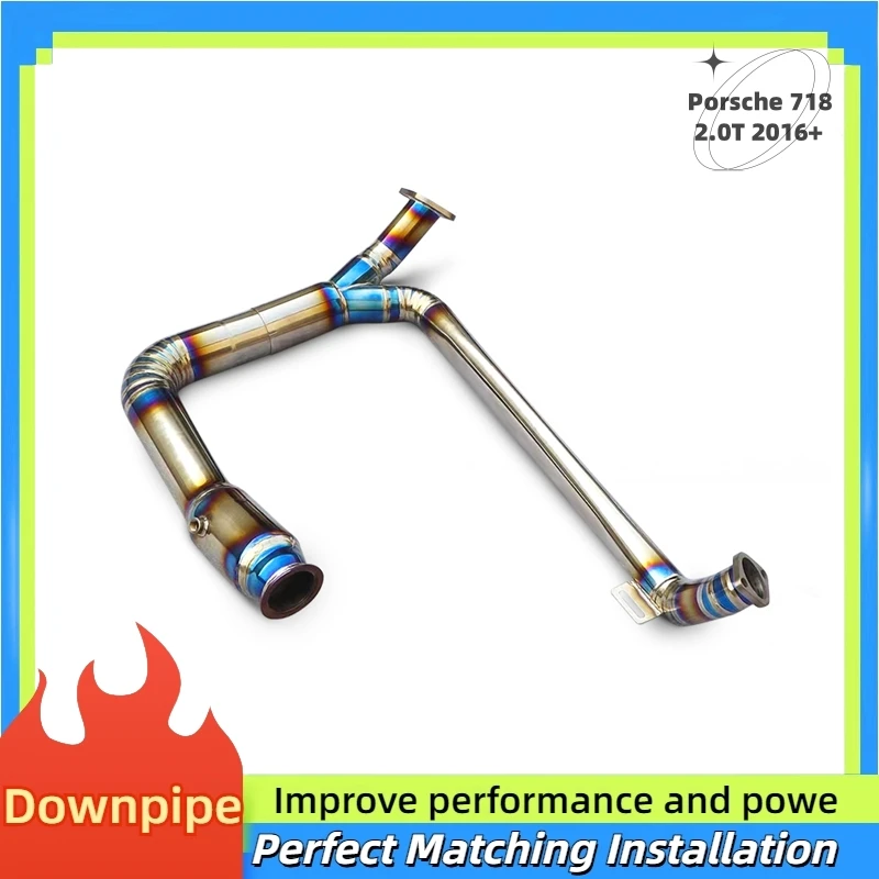 For Porsche 718 2.0T 2016+Performance Exhaust Pipe Exhaust System Titanium Alloy Exhaust Downpipe Manufacturer Direct Downpipe