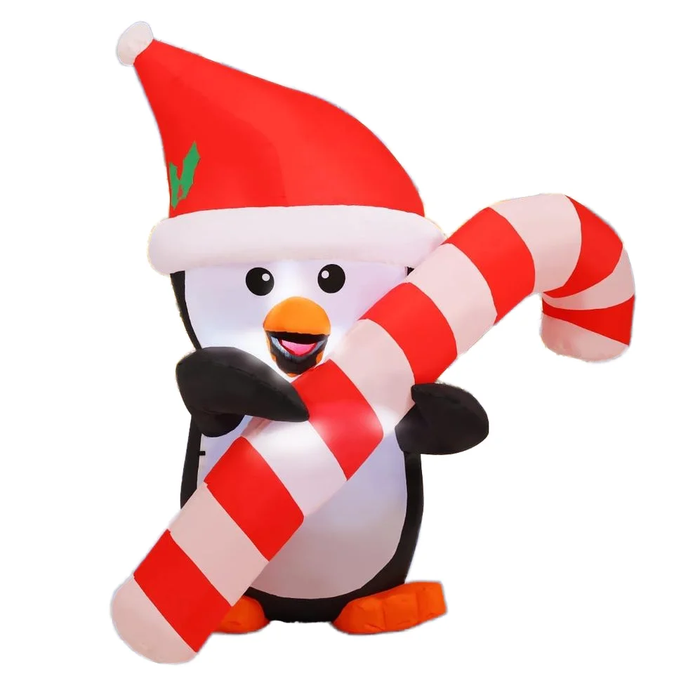 

5,2 фута уличные рождественские пингвины надувные лодки Крытый садовый газон Декор для рождественской праздничной вечеринки