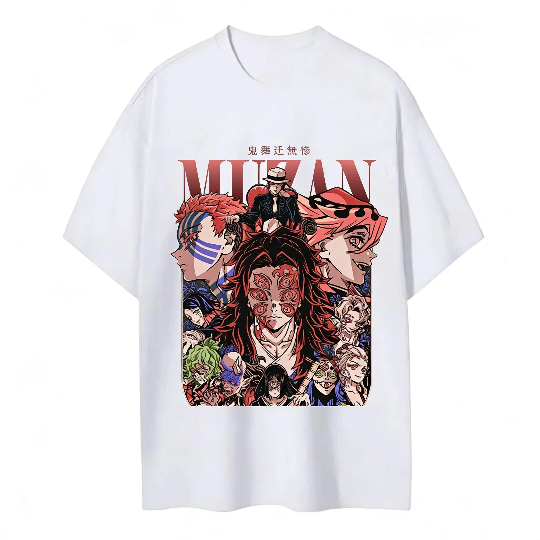 Demon Slayer Muzan Kibutsuji Anime Printed T-shirt Men's and Women's T-shirt Men's Top Sports T-shirt Men's T-shirt Summer 2026