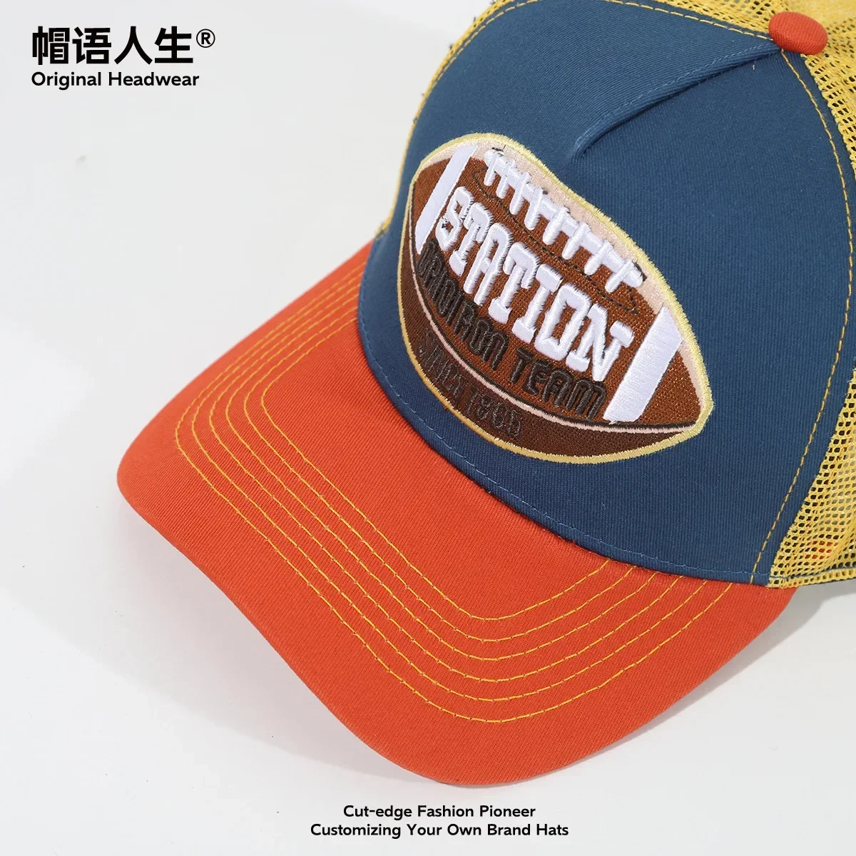 Vintage American Embroidered Mesh Baseball Cap Spring Summer Breathable Classic Truck Driver Hat
