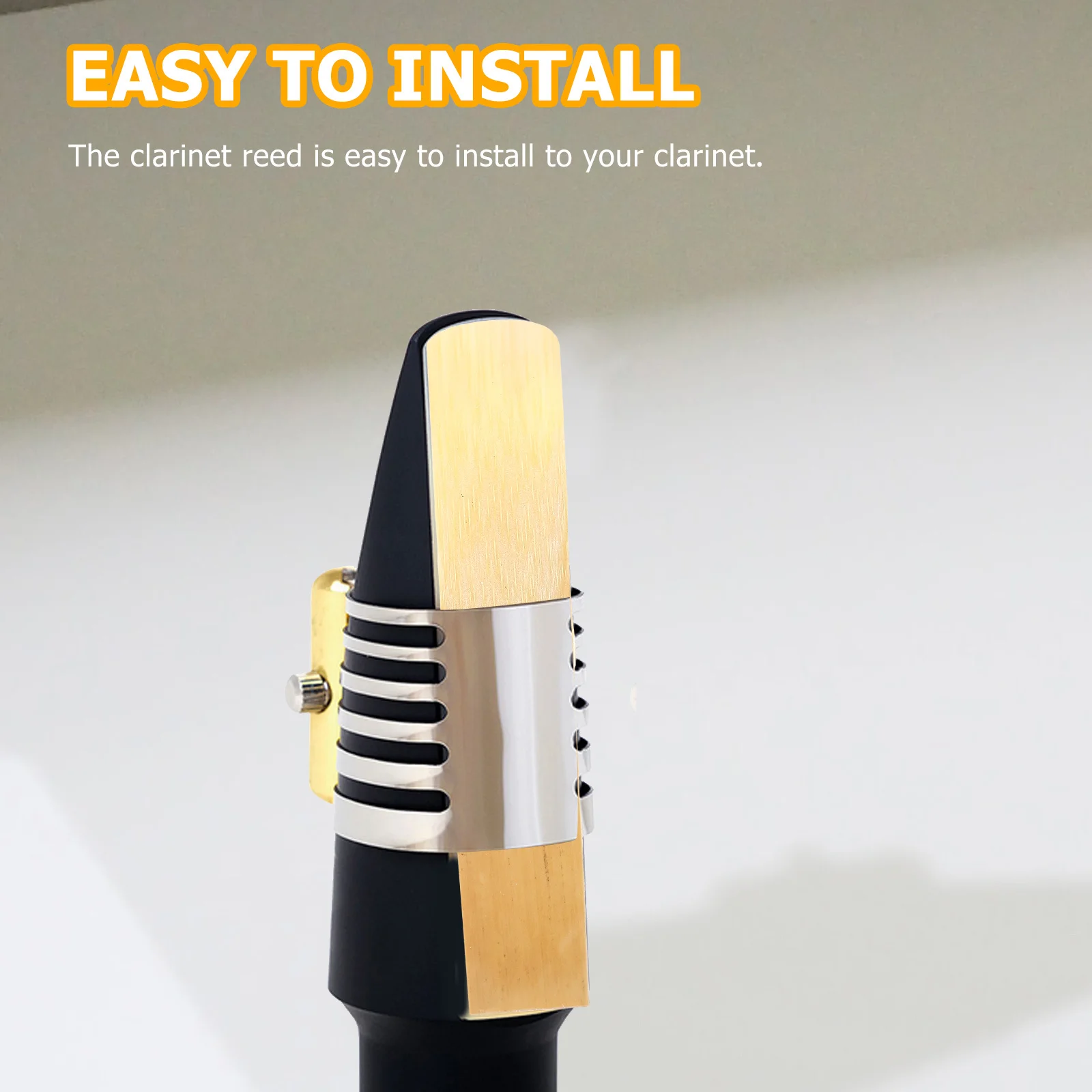 

10Pcs Clarinet Reeds Compact Size Portable Durable Useful Reliable Replacement Parts for Beginners Clarinet Reeds