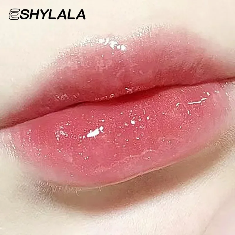 Brillo de labios transparente de diamante fino azul, esmalte de labios seductor nacarado, labios brillantes, maquillaje de bálsamo de aceite de labios de gelatina resistente al agua de larga duración