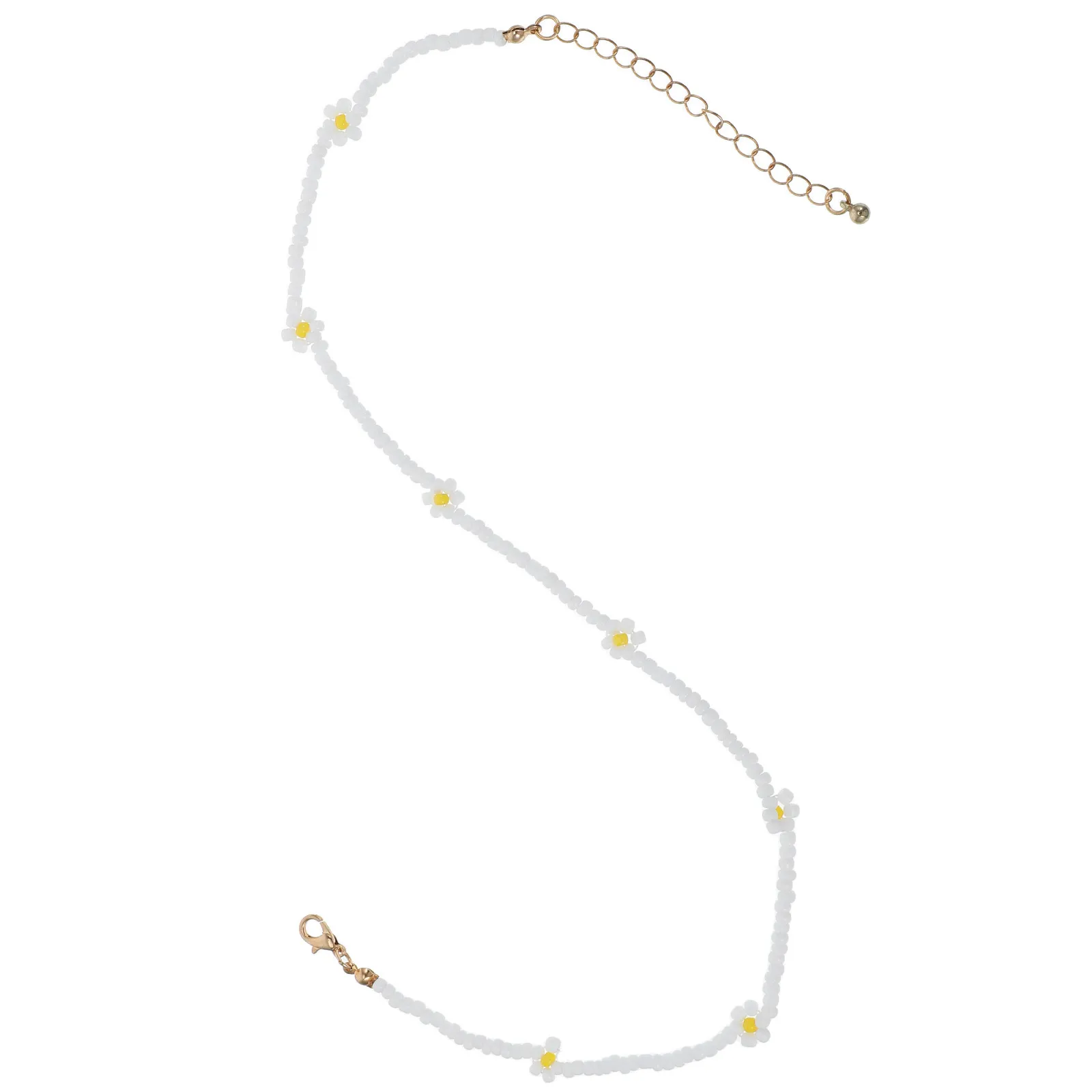 Collana con Perline Colorate Intrecciate a Mano, Elegante Catena alla Moda per Donna e Ragazza, Gioiello per Feste ed Eventi